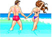 Pierre and Maria go for a swim!